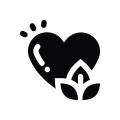 love glyph icon. Strong and solid vector icon for websites, mobile interfaces, presentations, and visual branding. High quality and easy to edit.