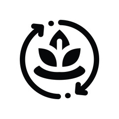 refresh glyph icon. Strong and solid vector icon for websites, mobile interfaces, presentations, and visual branding. High quality and easy to edit.