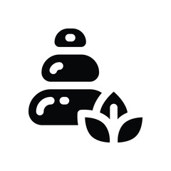 lithotherapy glyph icon. Strong and solid vector icon for websites, mobile interfaces, presentations, and visual branding. High quality and easy to edit.