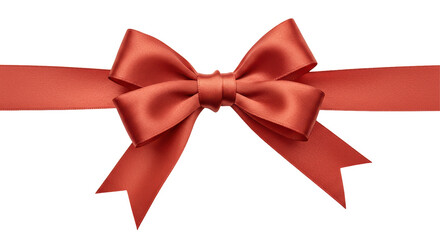 Fototapeta premium Isolated Satin Ribbon Bow Gift Decoration