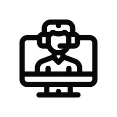 speech line icon. Clean and minimalist vector icon for websites, mobile apps, presentations, and logos. Fully scalable and customizable for any project.