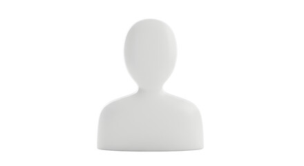 Isolated Generic Gray Human Figure Placeholder