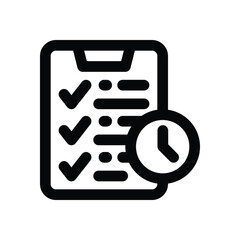 time planning line icon. Clean and minimalist vector icon for websites, mobile apps, presentations, and logos. Fully scalable and customizable for any project.