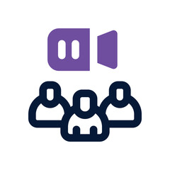 audience duotone icon. Sleek and modern vector icon for websites, mobile apps, marketing materials, and corporate design. Fully scalable and ready to use.