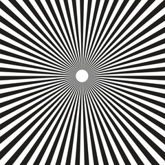 Obraz premium Optical Illusion Radial Burst Pattern | Black and White Graphic Design