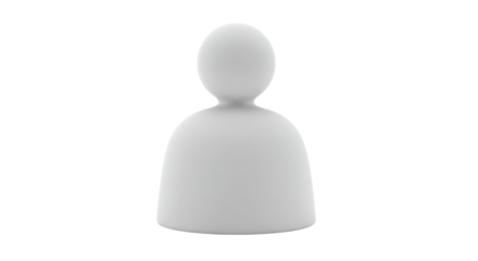 Isolated Simple White User Icon