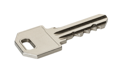 Isolated Silver Metal Key
