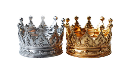 Metal Crown Tiara Headpiece In Silver Finish
