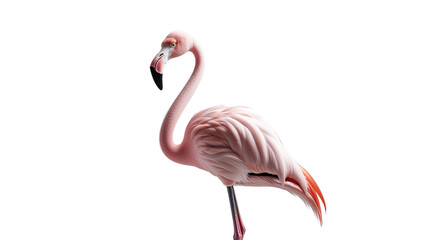 Fototapeta premium Flamingo Illustration on White - Flamingo Illustration Against White