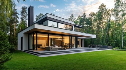 Modern House in Forest