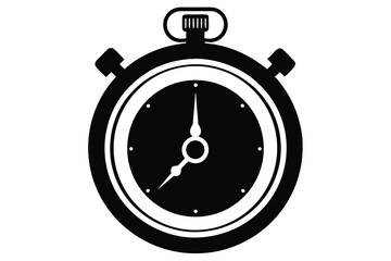 Obraz premium Black timer shows the precise measurement with white dial and stylish pointer