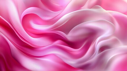 Fototapeta premium An abstract background of pink hue with a flowing wave of lighter pink shade, produced through modern