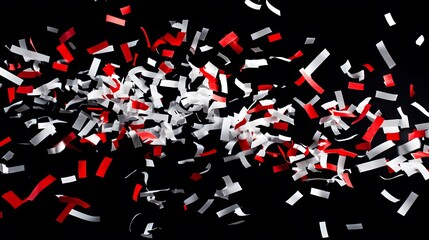 Red and White Confetti Explosion Abstract Background