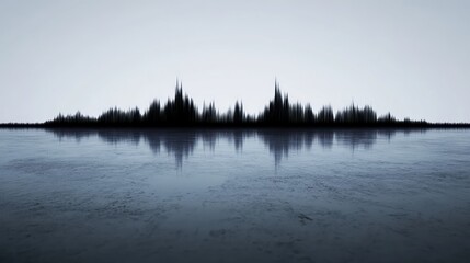 Fototapeta premium Sound wave reflection abstract audio frequency graphic