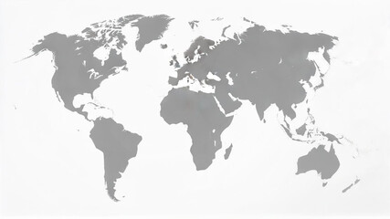 Fototapeta premium Simple Gray World Map for Global Business Concepts