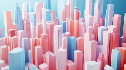 Fototapeta premium Against a blue-colored wall, a tower of boxes in different hues has been carefully arranged