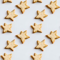 star-shaped cookies in order