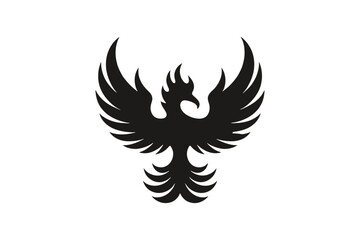 Phoenix bird logo design vector mythical creature