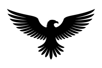 Eagle silhouette vector illustration flying bird