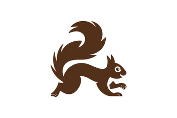 Obraz premium Brown squirrel running animal rodent vector image
