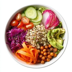 Vibrant Quinoa Bowl with Colorful Vegetables and Chickpeas A Healthy and Delicious Meal Prep Idea