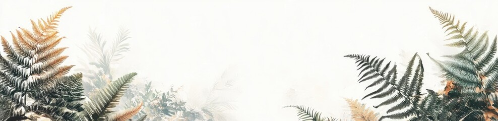 Naklejka premium Delicate Fern Foliage Arrangement