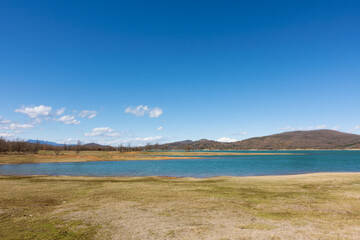 Wonderful scenery around the artificial Plastira lake, Karditsa, Greece