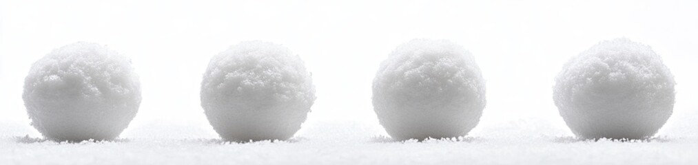 Four Snowballs on Snow