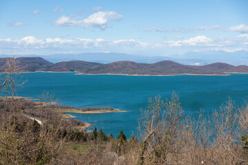 Wonderful scenery around the artificial Plastira lake, Karditsa, Greece