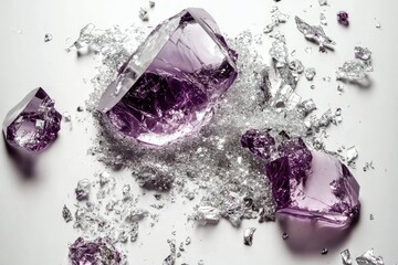 Shattered Amethyst Crystals