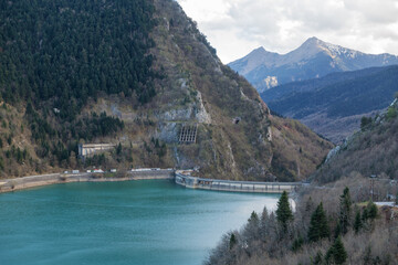 Wonderful scenery around the artificial Plastira lake, Karditsa, Greece