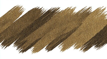 Abstract brush strokes in shades of brown and beige on a white background.