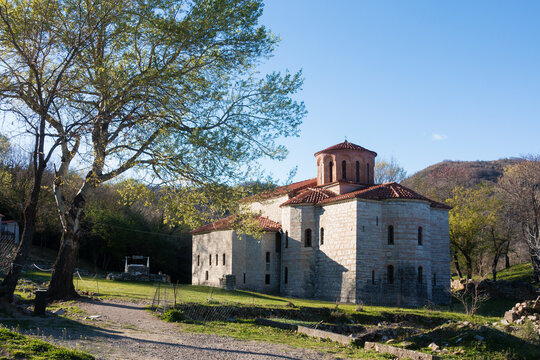 The Petras monastery in lake Plastira, close to Karitsa village, Greece