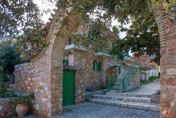 The beautiful monastery of Saint Efraim in Nea Makri, Greece