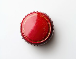 Red bottle cap, top view (3)