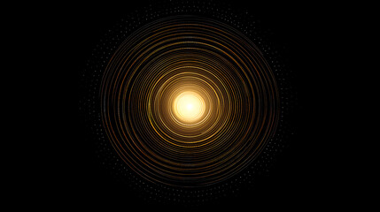Golden Circular Radiance in Dark Space