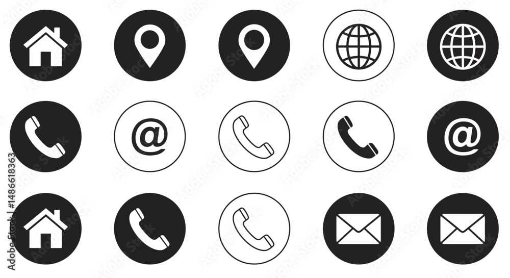 Wall mural set vector icon buttons ui/ux for web and mobile ios or android
