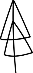 Doodle Tree Line Art