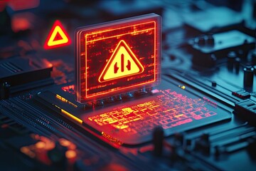 Warning signal on a circuit board