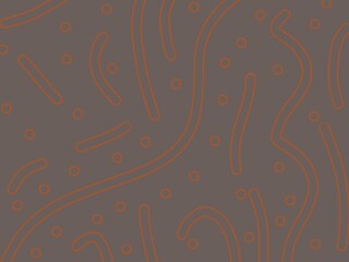 An abstract background with a pattern of organic, flowing lines and dots in burnt orange on a gray background.