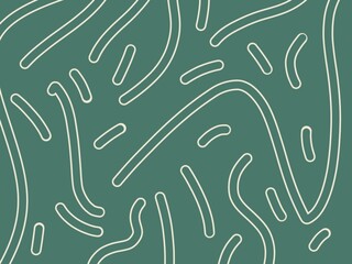 An abstract background with a teal base and a pattern of off-white, organic lines and shapes.  The design is simple and modern.