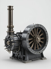 Fototapeta premium A Hero's engine is a simple, bladeless radial steam turbine 3d rendering