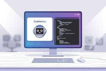 Flat Vector Illustration: Diverse People, Global Connection, Technology