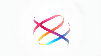 Naklejka premium Abstract DNA helix icon vector illustration for scientific concepts with simple design