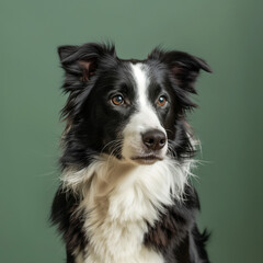 Fototapeta premium border collie dog portrait