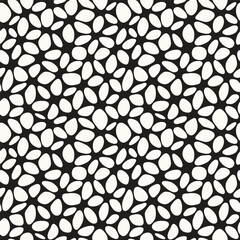 Vector seamless pattern. Modern stylish texture. Repeating geometric tiles with hand-drawn spots. Monochrome natural print. Contemporary graphic design.