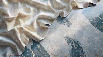 High quality textile floor covering showcasing luxurious fabric texture a marbled floor