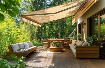 Rustic outdoor patio space