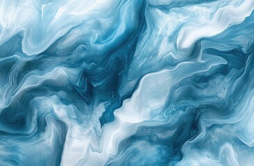 Obraz premium Abstract Flowing Blue and White Design