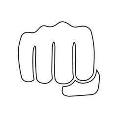 Fist line icon